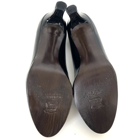 Stuart Weitzman Platswoon Pump Patent Leather Black 2.75" Heel Round Toe… - Picture 7 of 7